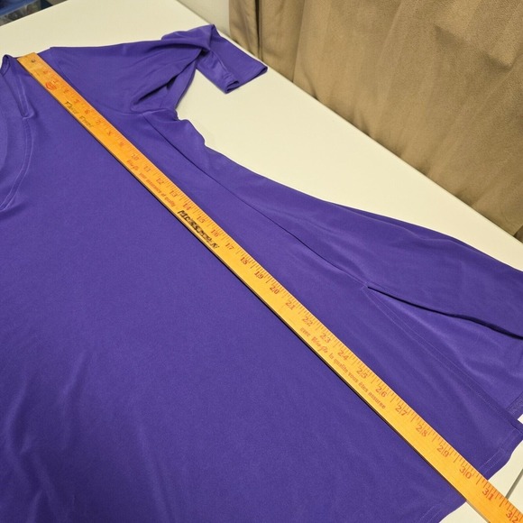 Sympli Womens Stretch Tunic Top Size 0G Purple Cutout Lagenlook Flowy Travelwear - Picture 10 of 11